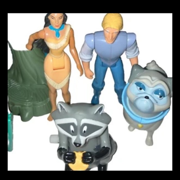 1995 Burger King Pocahontas Kids Meal Lot Of 8 Toys 🧸 Mint Full Set RARE - Picture 3 of 3